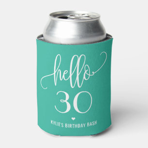 Hello Birthday Editable Colour Party Favour Can Co Cooler