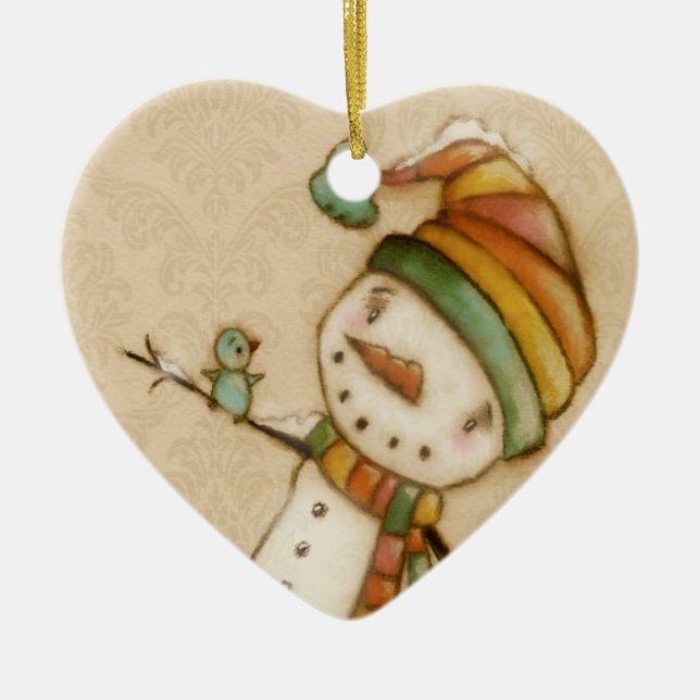 Hello Bluebird - Ceramic Ornament (Front)