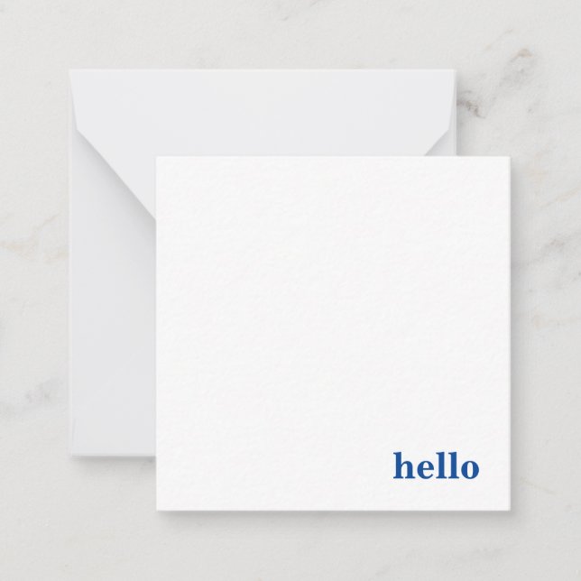 Hello Bold and Classic in Blue Card (Front)