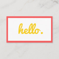 HELLO | bright colourful