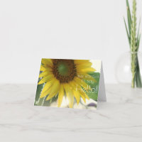"Hello!" Bright Sunflower Photo Notecard