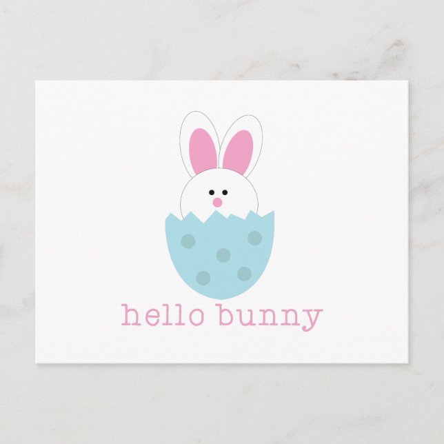 Hello Bunny Postcard (Front)