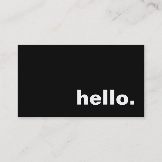 hello. business card (Front)