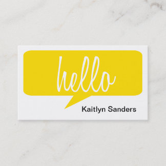 HELLO BUSINESS CARD