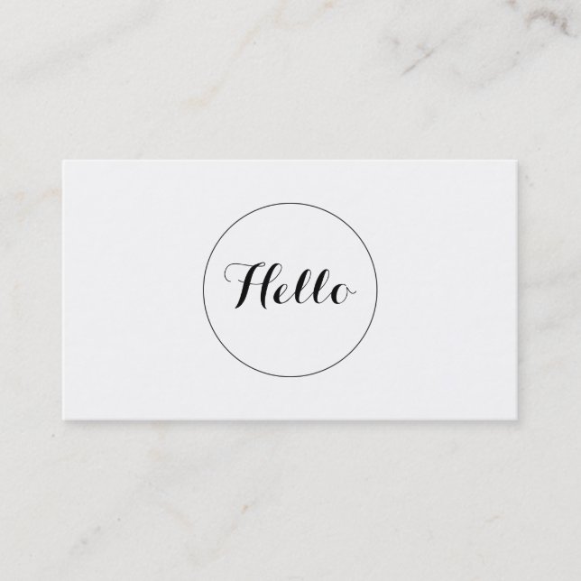 Hello Business Card (Front)