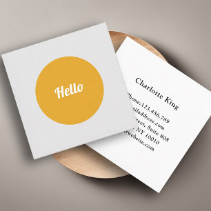 "Hello!" business card