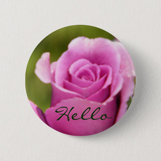 Hello_Button 6 Cm Round Badge (Front)