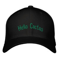Hello Cactus Funny Embroidered Hat