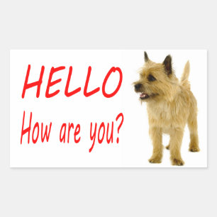 Hello Cairn Terrier Puppy Dog Greeting Stickers
