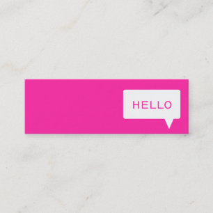 Hello Call Out Business Cards