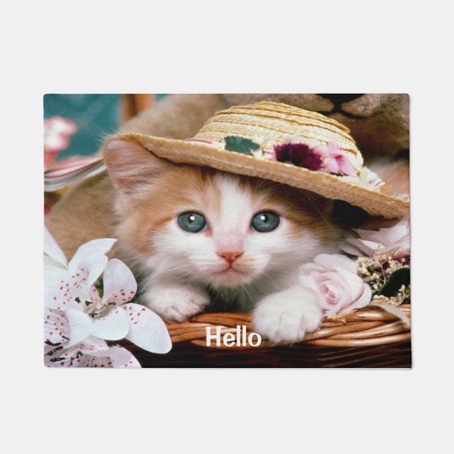 Hello Cat Doormat (Front)