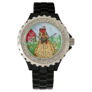 Hello Chicken Cute Cartoon Drawing Watch