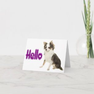 Hello Chihuahua Puppy Dog Blank Notecard