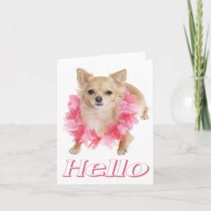 Hello Chihuahua Puppy Dog Blank Notecard