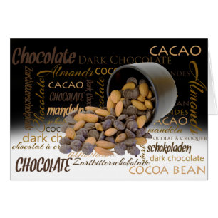 Hello Chocolate Bits and Almonds Word Cloud