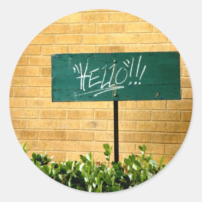 Hello! Classic Round Sticker (Front)