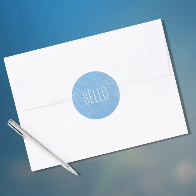 Hello Classic Round Sticker (Creator Uploaded)