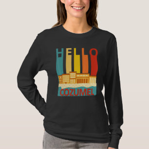 Hello Cozumel Island Vacation Sunset Hello Summer  T-Shirt