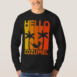 Hello Cozumel Island Vacation Sunset T-Shirt