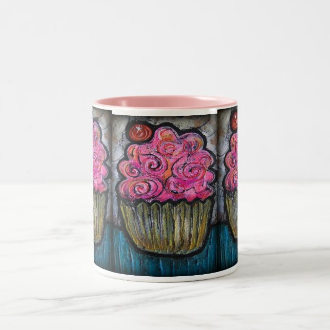 Hello Cupcake Two-Tone Coffee Mug (Center)