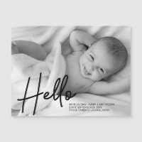 Hello Custom Photo Introducing Baby