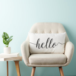Hello Cute Any Colour Lumbar Cushion