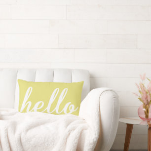 Hello Cute Any Colour Lumbar Cushion