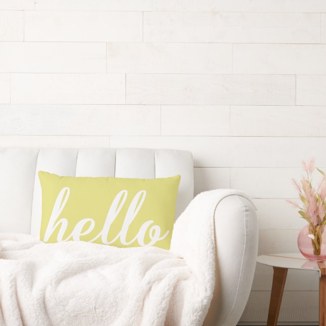 Hello Cute Any Colour Lumbar Cushion (Couch)