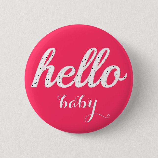 Hello Cute Colourful Hello Favours 6 Cm Round Badge (Front)