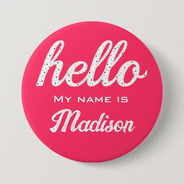 Hello Cute Colourful Hello Favours 7.5 Cm Round Badge (Front)