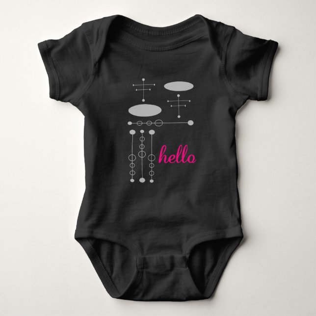 Hello Cute Colourful Hello Gifts Baby Bodysuit (Front)