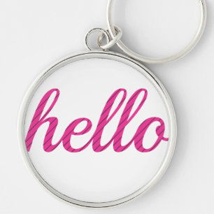 Hello Cute Colourful Hello Key Ring