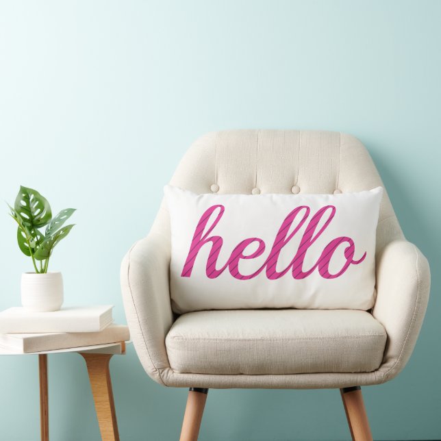 Hello Cute Colourful Hello Lumbar Cushion (Chair)