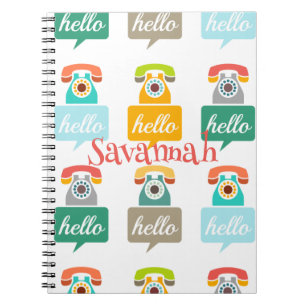 Hello Cute Colourful Hello Notebook