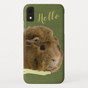 HELLO Cute Guinea Pig With Celery Photograph Case-Mate iPhone Case