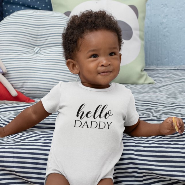 Hello Daddy Personalised Reveal Baby Bodysuit (Creator Uploaded)