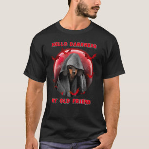 Hello Darkness My Old Friend Dachshund Dog Hallowe T-Shirt