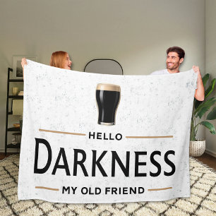 Hello Darkness My Old Friend Funny St Patricks Day Fleece Blanket