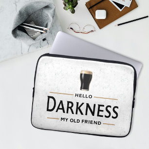 Hello Darkness My Old Friend Funny St Patricks Day Laptop Sleeve