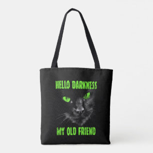 Hello Darkness My Old Friend: Green Eyes Tote Bag