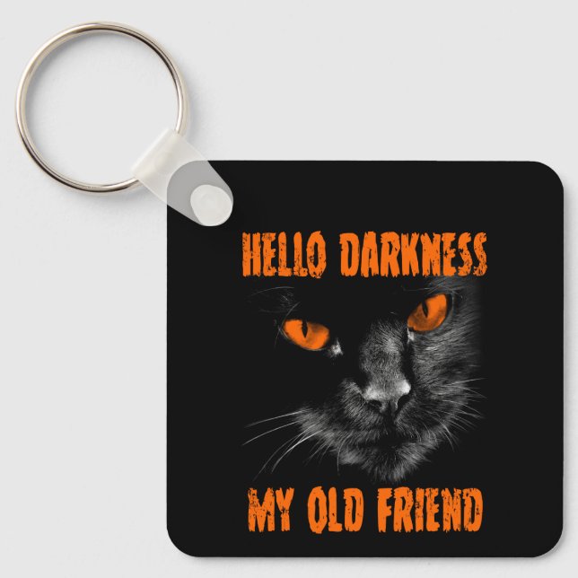 Hello Darkness My Old Friend: Halloween Edition Key Ring (Front)