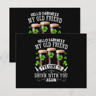 Hello Darkness My Old Friend Invitation
