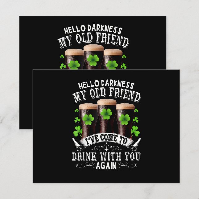 Hello Darkness My Old Friend Invitation (Front/Back)