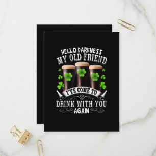 Hello Darkness My Old Friend Invitation Postcard