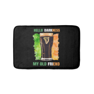 Hello Darkness My Old Friend Irish Stout Bath Mat
