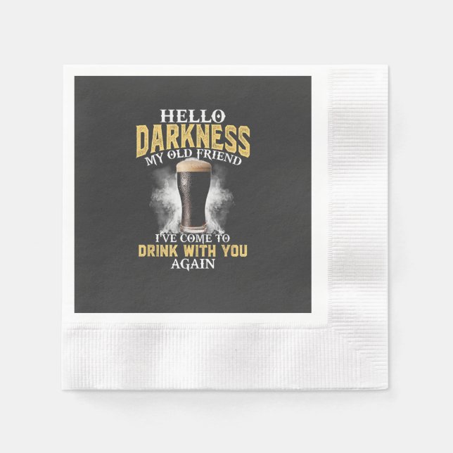 Hello Darkness My Old Friend Napkin (Front)