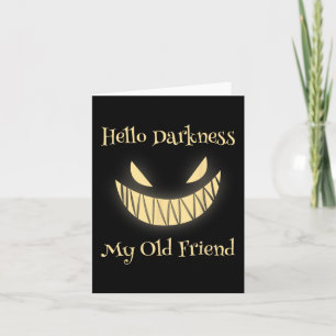 Hello Darkness My Old Friend Scary Pumpkin Card