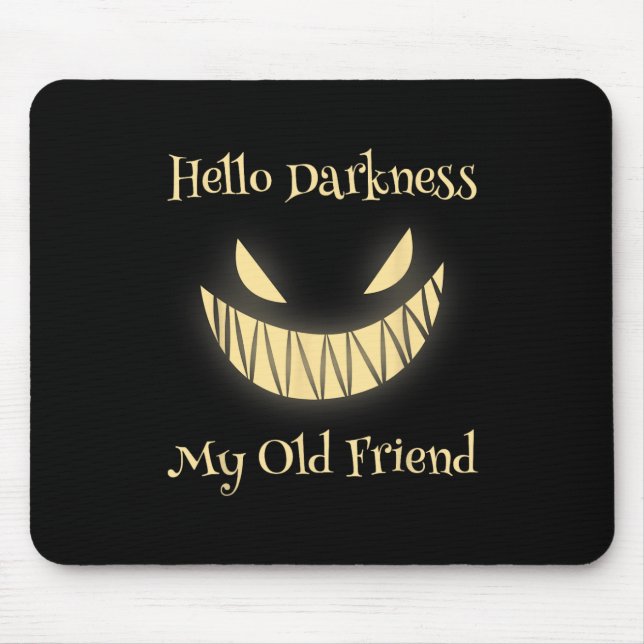 Hello Darkness My Old Friend Scary Pumpkin  Mouse Pad (Front)