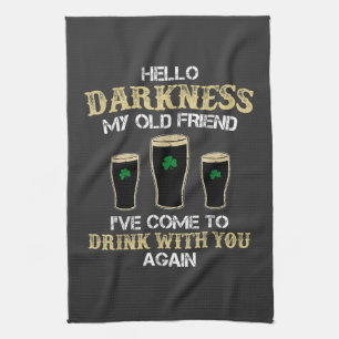 Hello Darkness My Old Friend Tea Towel