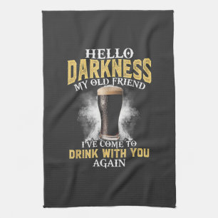Hello Darkness My Old Friend Tea Towel
